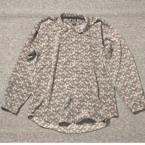 Daniel DD David Patterned Button‎ Up Long Sleeve Shirt Abstract Print